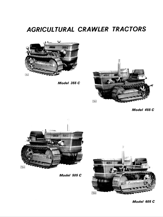 Fiat 355c, 455c, 505c, 605c Crawler Tractor Service Manual