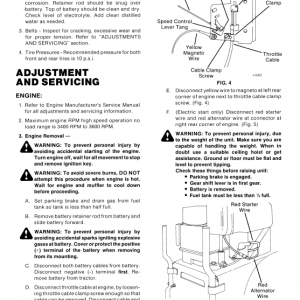 Ford R8, R11 Riding Mower Tractor Service Manual