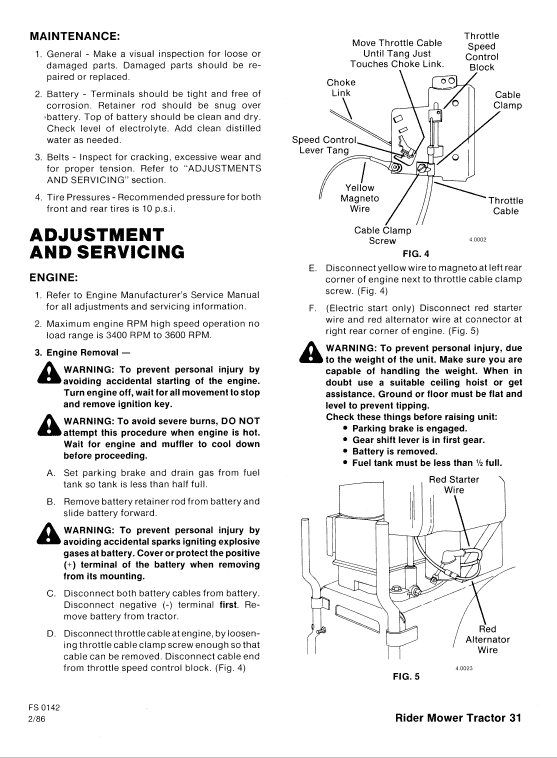 Ford R8, R11 Riding Mower Tractor Service Manual