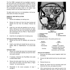 Ford 1000 And 1600 Tractors Service Manual