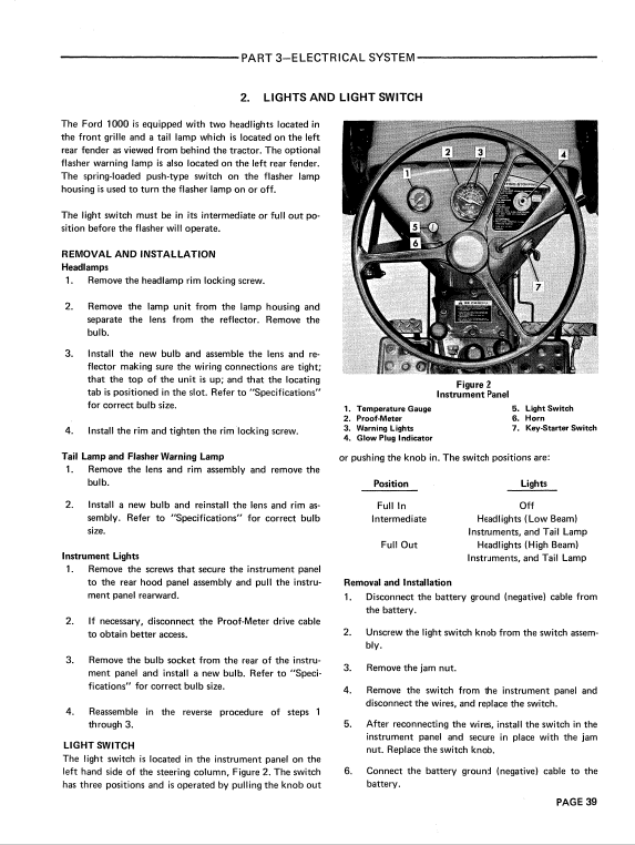 Ford 1000 And 1600 Tractors Service Manual