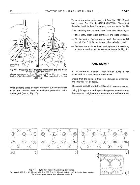 Fiat 355c, 455c, 505c, 605c Crawler Tractor Service Manual