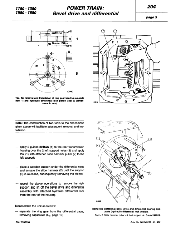 Fiat 1180, 1280, 1380, 1580, 1880 Tractor Service Manual