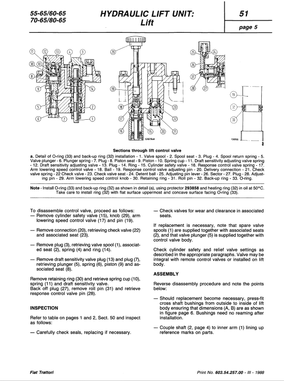 Fiat 55-75, 60-75, 70-75, 80-75 Tractor Service Manual