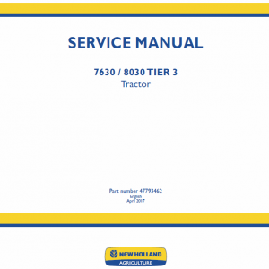 New Holland 7630, 8030 Tractor Service Manual