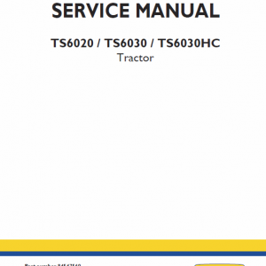 New Holland Ts6000, Ts6020, Ts6030, Ts6030hc, Ts6040 Tractors Service Manual