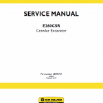 New Holland E230csr Crawler Excavator Service Manual