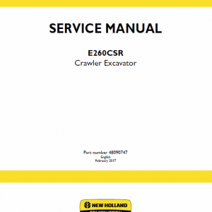 New Holland E230csr Crawler Excavator Service Manual