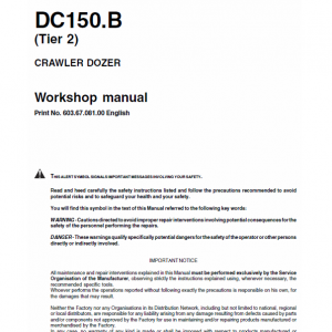 New Holland Dc150.b Tier 2 Crawler Dozer Service Manual