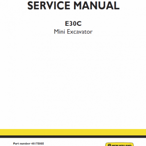 New Holland E30c Mini Excavator Service Manual