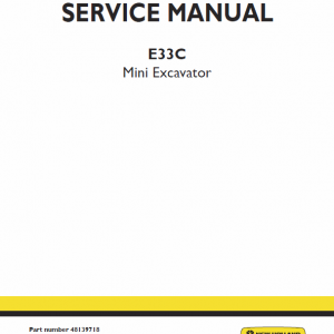 New Holland E33c Mini Excavator Service Manual