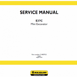 New Holland E37c Mini Excavator Service Manual