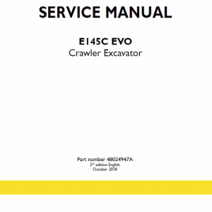 New Holland E145c Evo Excavator Service Manual