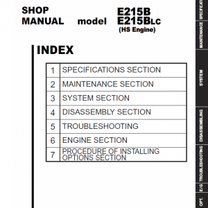 New Holland E215b, E215blc Excavator Service Manual