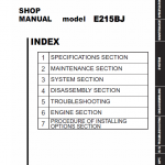 New Holland E215bj Excavator Service Manual