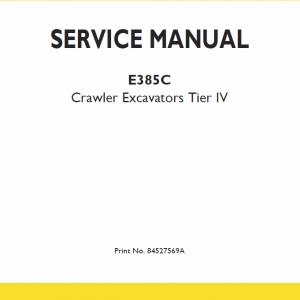 New Holland E385c Tier 4 Excavator Service Manual