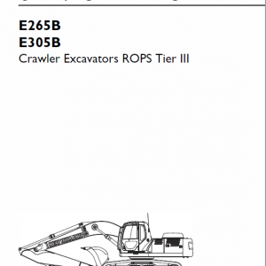 New Holland E265b, E305b Rops Tier 3 Excavator Service Manual