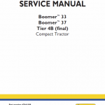 New Holland Boomer 33 And Boomer 37 Tractor Service Manual