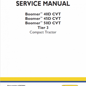 New Holland Boomer 40d Cvt, 45d Cvt, 50d Cvt Tractors Service Manual