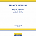 New Holland Boomer 54d Cvt Tractor Service Manual