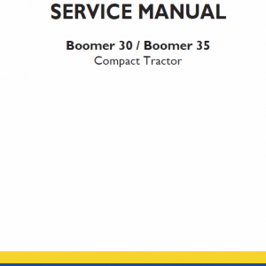 New Holland Boomer 30 And Boomer 35 Tractor Service Manual