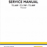 New Holland T3.60f, T3.70f, T3.80f Tractor Service Manual