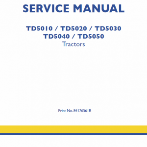 New Holland Td5010, Td5020 Tractor Service Manual