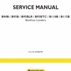 New Holland B90b, B95b, B95 Blr, B95 Tc Backhoe Loader Service Manual