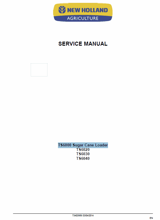 New Holland Ts6000, Ts6020, Ts6030, Ts6030hc, Ts6040 Tractors Service Manual