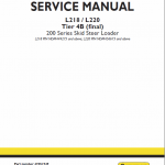 New Holland L218, L220 Tier 4b Skidsteer Service Manual