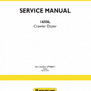 New Holland 1650l Crawler Dozer Service Manual