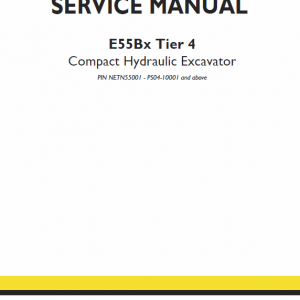 New Holland E55bx Tier 4 Compact Excavator Service Manual