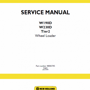 New Holland W190d, W230d Tier 2 Wheel Loader Service Manual