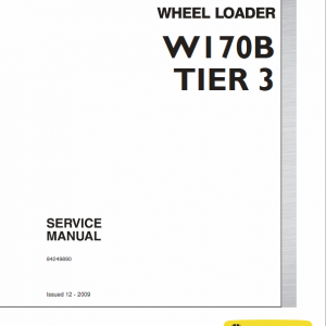 New Holland W170b Tier 3 Wheel Loader Service Manual