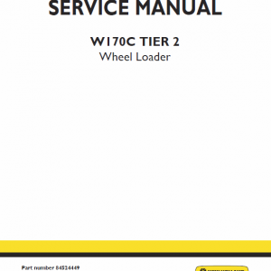 New Holland W170c Tier 3 Wheel Loader Service Manual