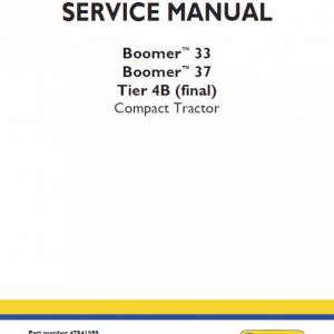 New Holland Boomer 33 And Boomer 37 Tractor  Service Manual