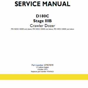 New Holland D180c Stage 3b Crawler Dozer Service Manual