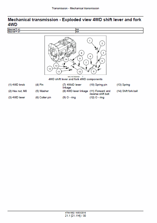 New Holland Boomer 41 And Boomer 47 Tractor Service Manual