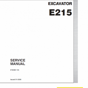 New Holland E215 Excavator Service Manual