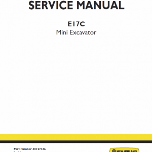 New Holland E17c Mini Excavator Service Manual