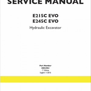 New Holland E245c Evo Excavator Service Manual