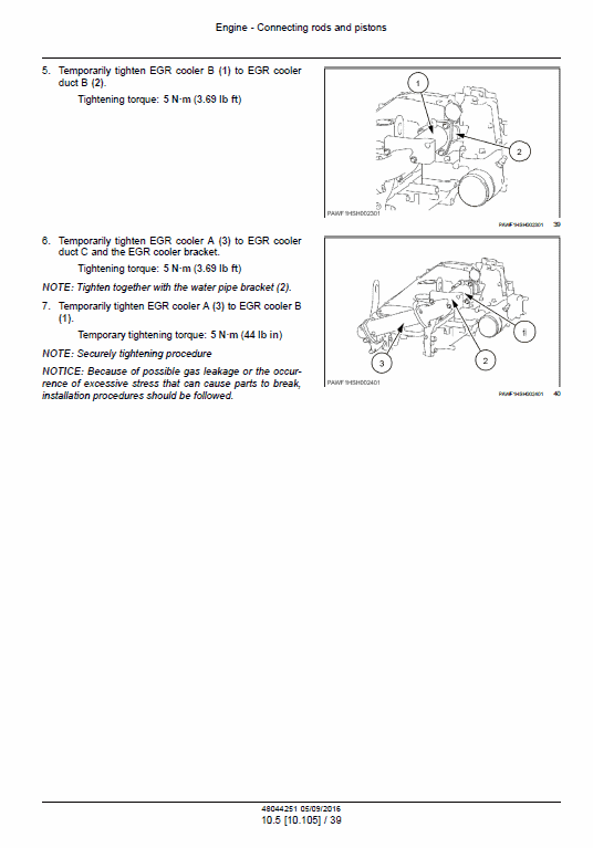 New Holland E485c Evo, E505c Eco Tier 3 Excavator Service Manual