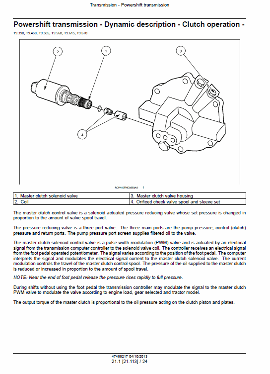 New Holland T9.560, T9.615, T9.670 Tier 4 Tractor Service Manual