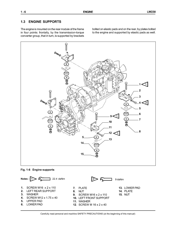 New Holland Lw230 Wheel Loader Service Manual