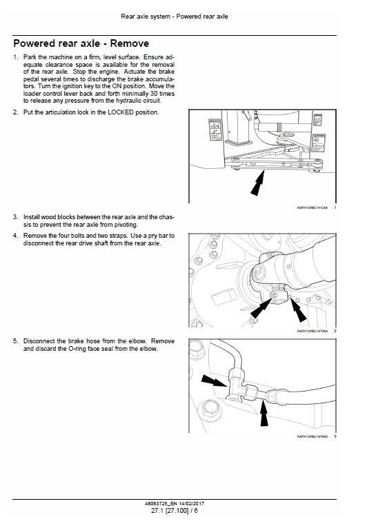 New Holland W110d Tier 4b Wheel Loader Service Manual