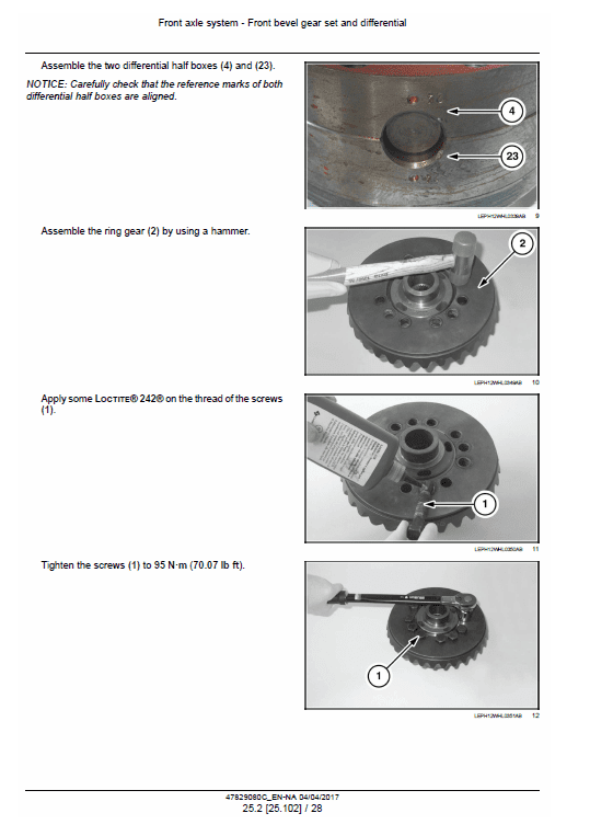 New Holland W50c, W60c, W70c, W80c Tier 4a (interim) Loader Service Manual