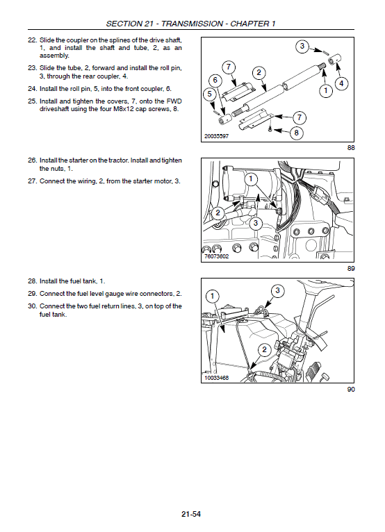 New Holland Boomer 4055 And Boomer 4060 Tractor Service Manual