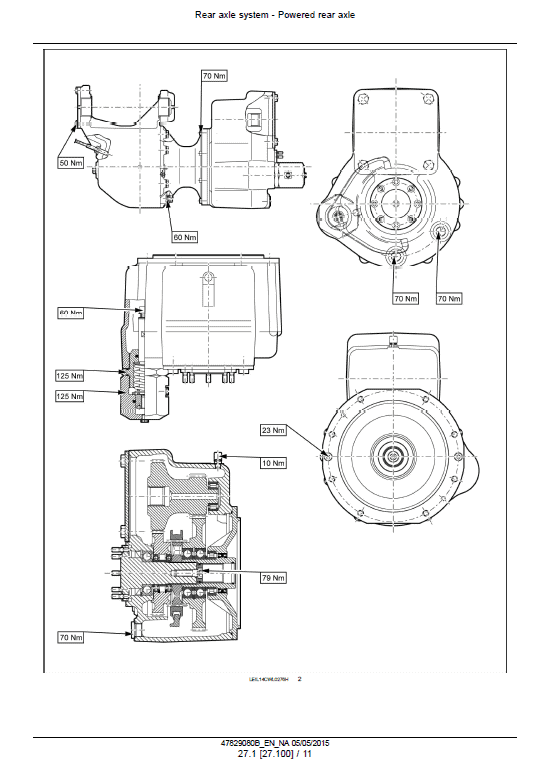 New Holland W50c, W60c, W70c, W80c Tier 4b Wheel Loader Manual