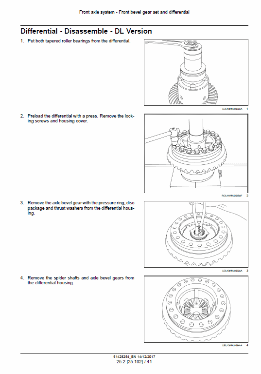 New Holland W190d Tier 4b Wheel Loader Service Manual