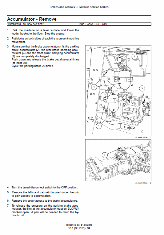 New Holland W270d, W300d Tier 2 Wheel Loader Service Manual